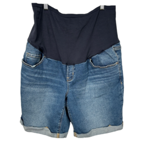 Old Navy Maternity‎ Midi Jean Shorts 16